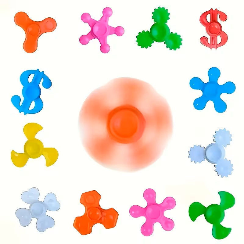candytoys.ch Bunte Mini-Gyros im Kombi-Pack - 4 Stück Finger-Spielzeug
