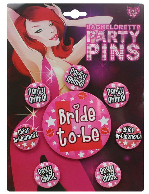 candytoys.ch Buttonset Hen Night 8 teilig auf Karte ca 28x20,5cm candytoys.ch Switzerland