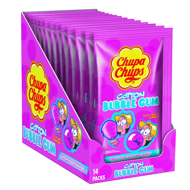 candytoys.ch Chupa Chups  Cotton Tutti Frutti  14 Stück im Karton candytoys.ch Switzerland