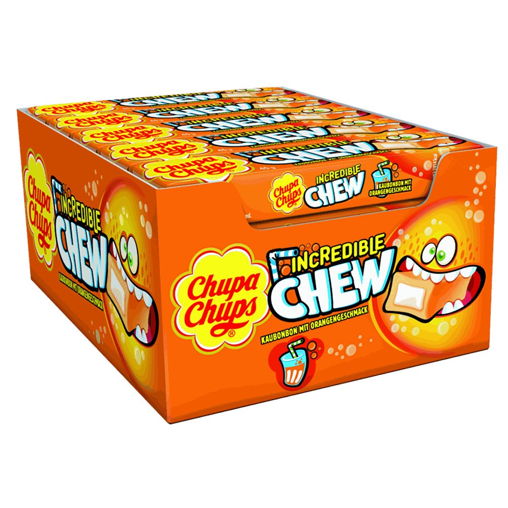 candytoys.ch Chupa Chups Incredible Chew Orange 20 Stück im Karton candytoys.ch Switzerland