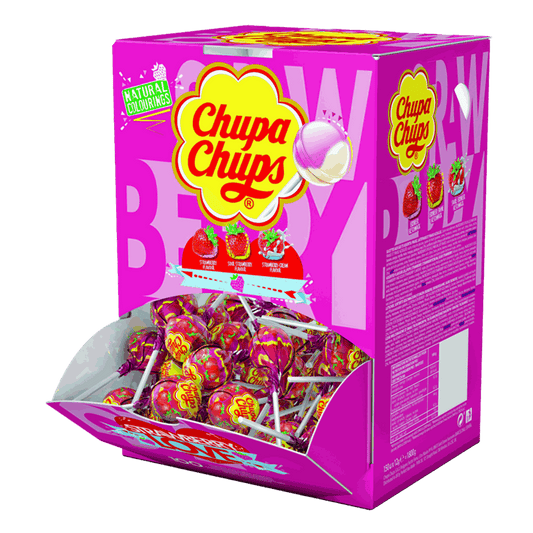 candytoys.ch Chupa Chups Strawberry Love 150 Stück im Display candytoys.ch Switzerland