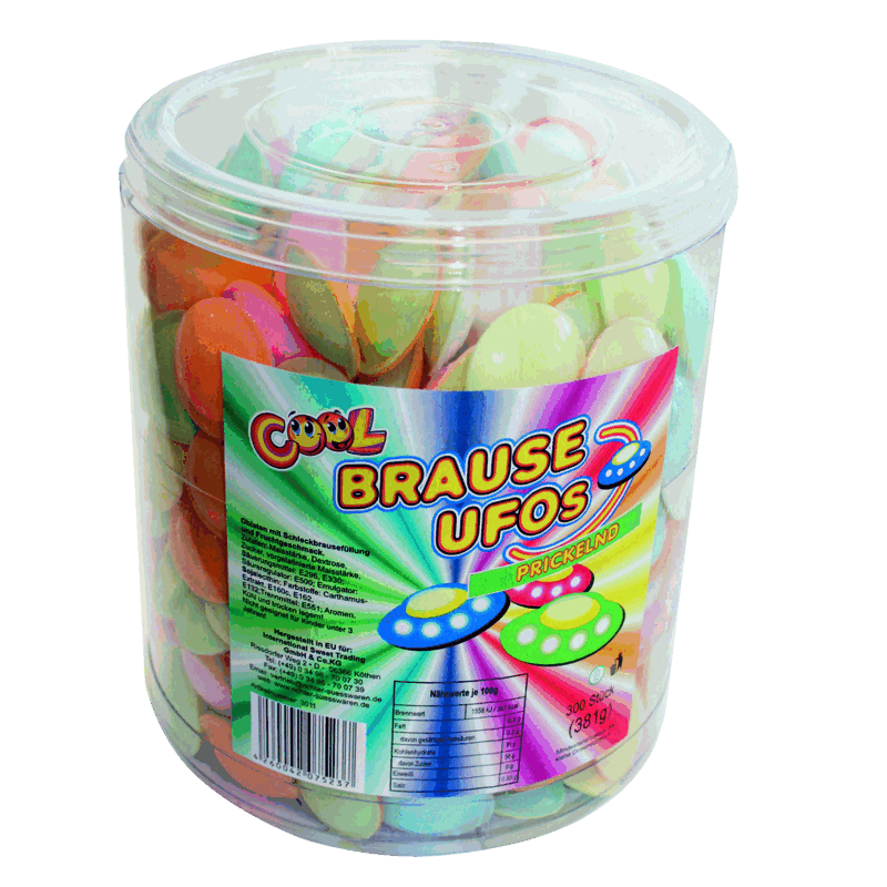 candytoys.ch Cool  Brause Ufos  300 Stück in der Dose candytoys.ch Switzerland