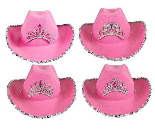 candytoys.ch Cowboyhut- Glimmer Girl rosa mit Krone candytoys.ch Switzerland