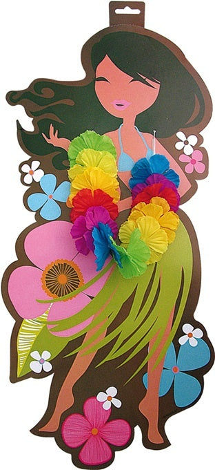 candytoys.ch Deko Hawaii Mädchen mit Hawaiikranz - ca 57x26,5cm candytoys.ch Switzerland
