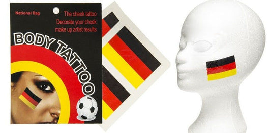 candytoys.ch Deutschland Tattoo Flagge 4 Stück an Karte ca 13,5x10cm candytoys.ch Switzerland