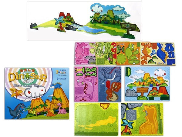 candytoys.ch Dinosaurierpark 3D Bastelset in Box ca 29,5x23,5x3cm candytoys.ch Switzerland