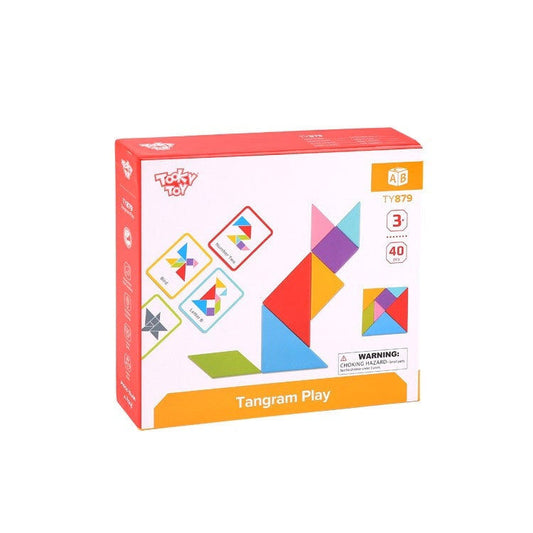 candytoys.ch DIV Tooky Toy - Holz-Geometrie-Puzzle, 22,5 x 22,5 cm Tangram candytoys.ch Switzerland