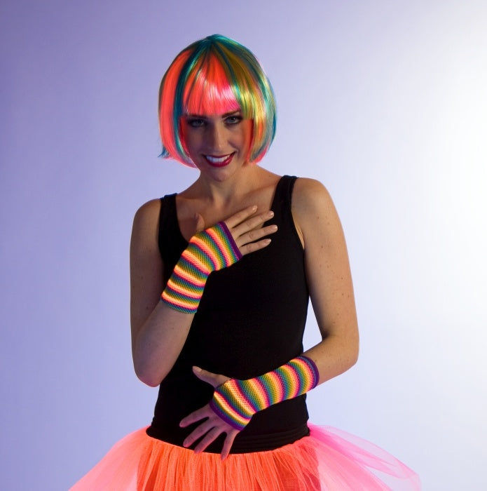 candytoys.ch ein Paar kurze fingerlose Netzhandschuhe, bunt candytoys.ch Switzerland