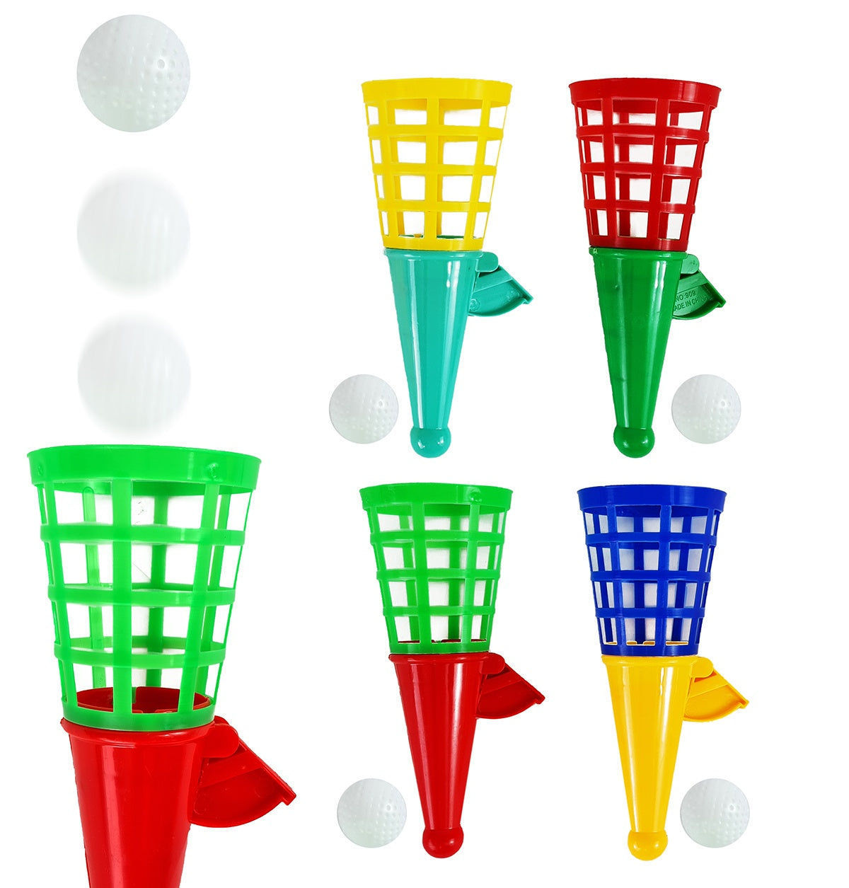 candytoys.ch Fangbecher Fangballspiel im Beutel - 2 Farben, ca. 18 cm
