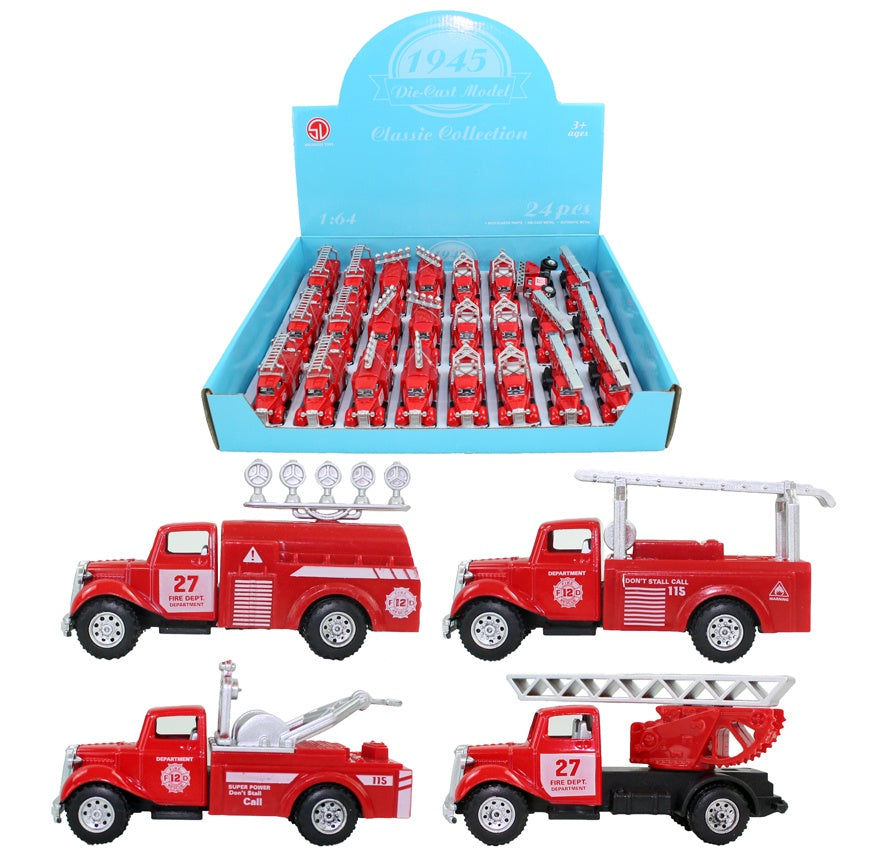 candytoys.ch Feuerwehrauto Metall/Kunststoff 4 fach sortiert ca 8,5 cm candytoys.ch Switzerland