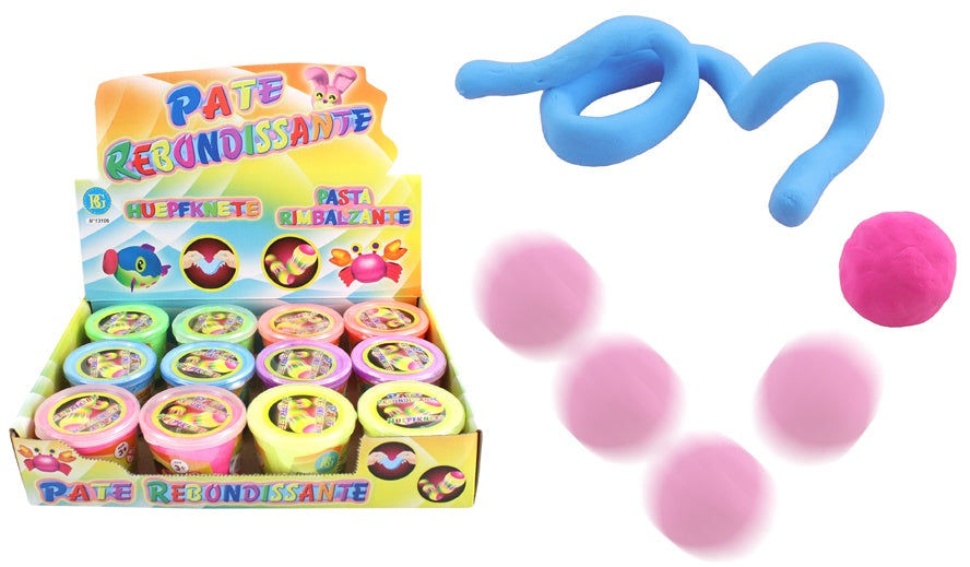 candytoys.ch Flummimasse Hüpfknete ca 35g 6-fach sort - in Dose ca 7x6cm candytoys.ch Switzerland