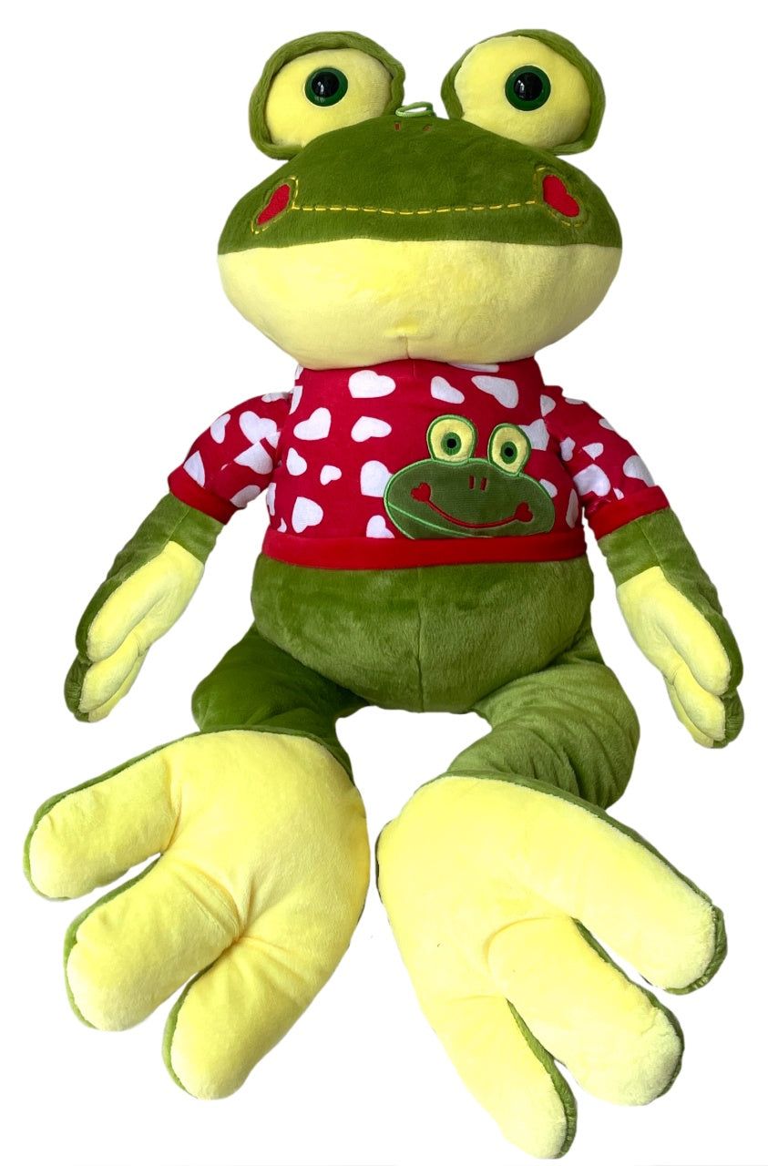 candytoys.ch Frosch Plüschspielzeug, 70 cm, weich und kuschelig