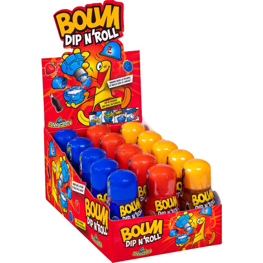 candytoys.ch Funny Candy Boum Dip n’Roll 15 Stück im Karton candytoys.ch Switzerland