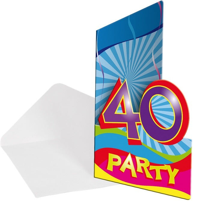 candytoys.ch Geburtstagseinladung '40' - ca 15x10cm candytoys.ch Switzerland
