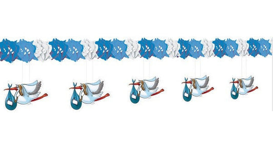 candytoys.ch Girlande mit Storch Baby Junge - ca 4 meter candytoys.ch Switzerland