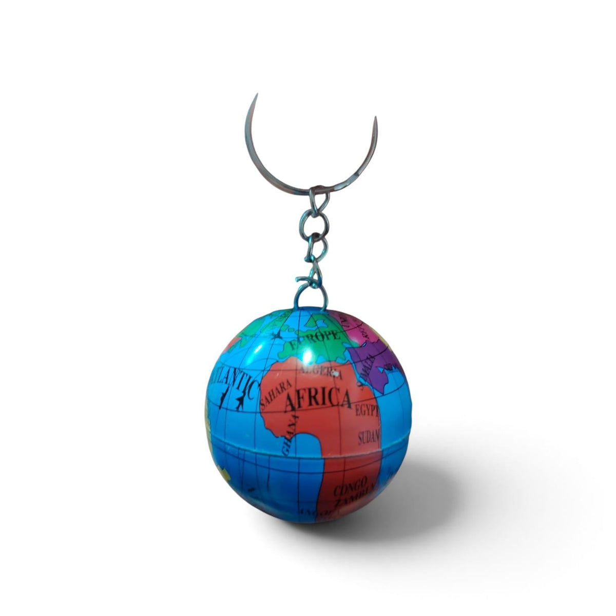 candytoys.ch Globus-Schlüsselanhänger 4.5cm - Bunte PVC-Erdkugel-Souvenir