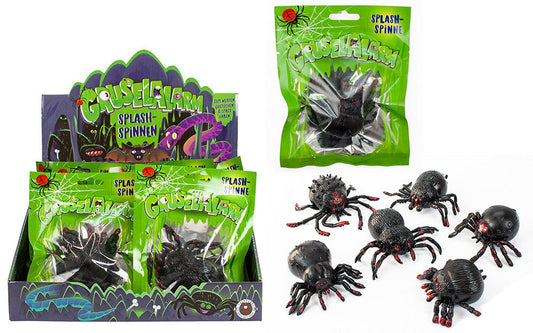 candytoys.ch GRUSELALARM Sticky Splash-Spinne 6-fach sortiert - im Beutel ca 17x13,5cm candytoys.ch Switzerland