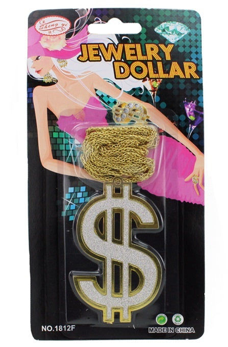 candytoys.ch Halskette Dollarzeichen auf Karte ca 19x10 cm candytoys.ch Switzerland