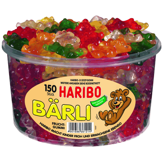 candytoys.ch Haribo  Bärli  150 Stück in der Dose candytoys.ch Switzerland