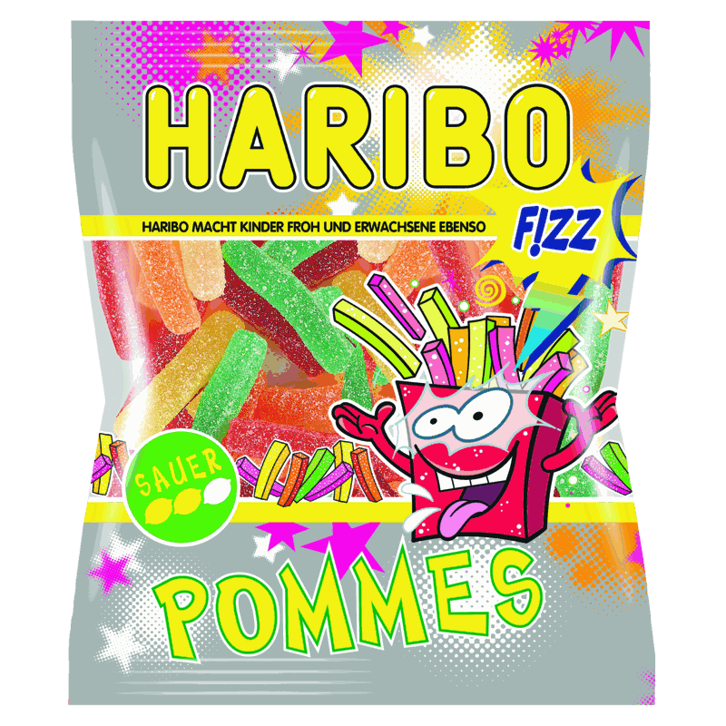 candytoys.ch Haribo  F!ZZ Pommes  24x100g im Karton candytoys.ch Switzerland