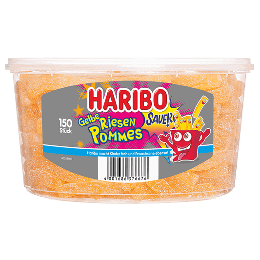 candytoys.ch Haribo Gelbe Riesen Pommes Sauer 150 Stück in der Dose candytoys.ch Switzerland