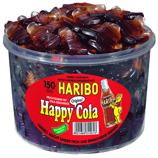 candytoys.ch Haribo  Happy Cola  150 Stück in der Dose candytoys.ch Switzerland