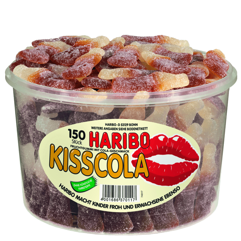 candytoys.ch Haribo  Kiss Cola  150 Stück in der Dose candytoys.ch Switzerland