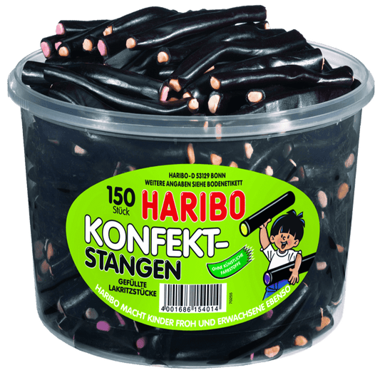 candytoys.ch Haribo  Konfekt Stangen  150 Stück in der Dose candytoys.ch Switzerland