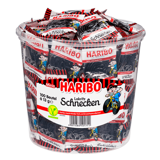 candytoys.ch Haribo Lakritz Schnecken Minis100 Stück in der Dose candytoys.ch Switzerland