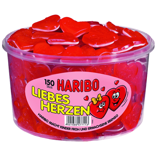 candytoys.ch Haribo  Liebesherzen  150 Stück in der Dose candytoys.ch Switzerland