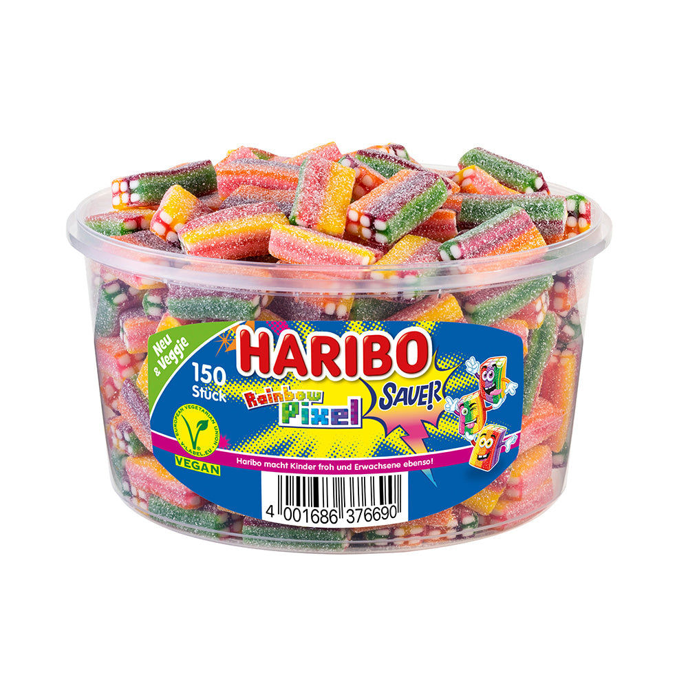 candytoys.ch Haribo Rainbow Pixel 150 Stück in der Dose candytoys.ch Switzerland