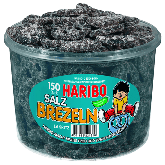 candytoys.ch Haribo  Salz Brezeln  150 Stück in der Dose candytoys.ch Switzerland