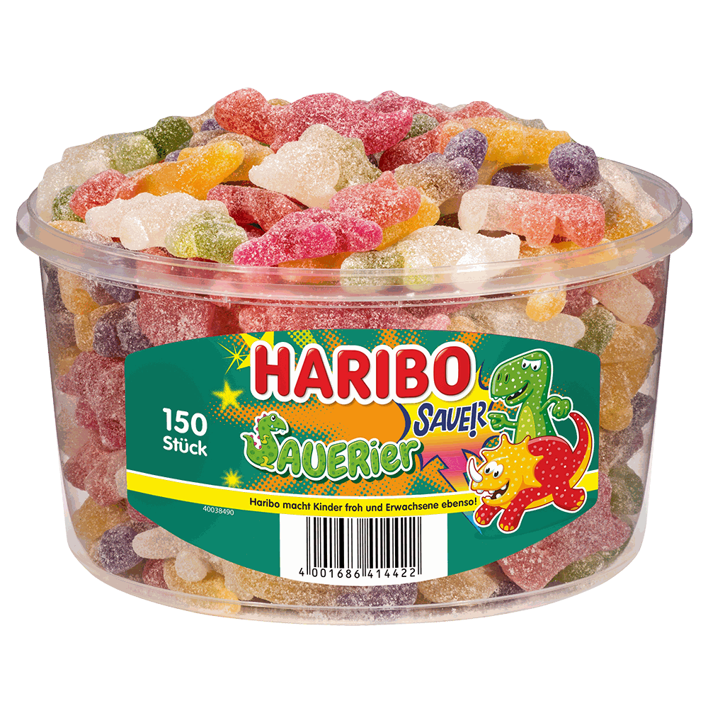 candytoys.ch Haribo SAUERier 150 Stück in der Dose candytoys.ch Switzerland