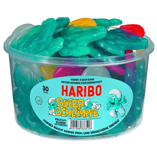 candytoys.ch Haribo Super Schlumpf 30 Stück in der Dose candytoys.ch Switzerland