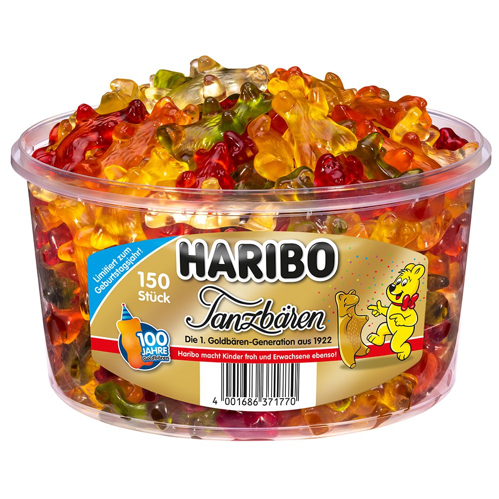 candytoys.ch Haribo Tanzbären 150 Stück in der Dose candytoys.ch Switzerland