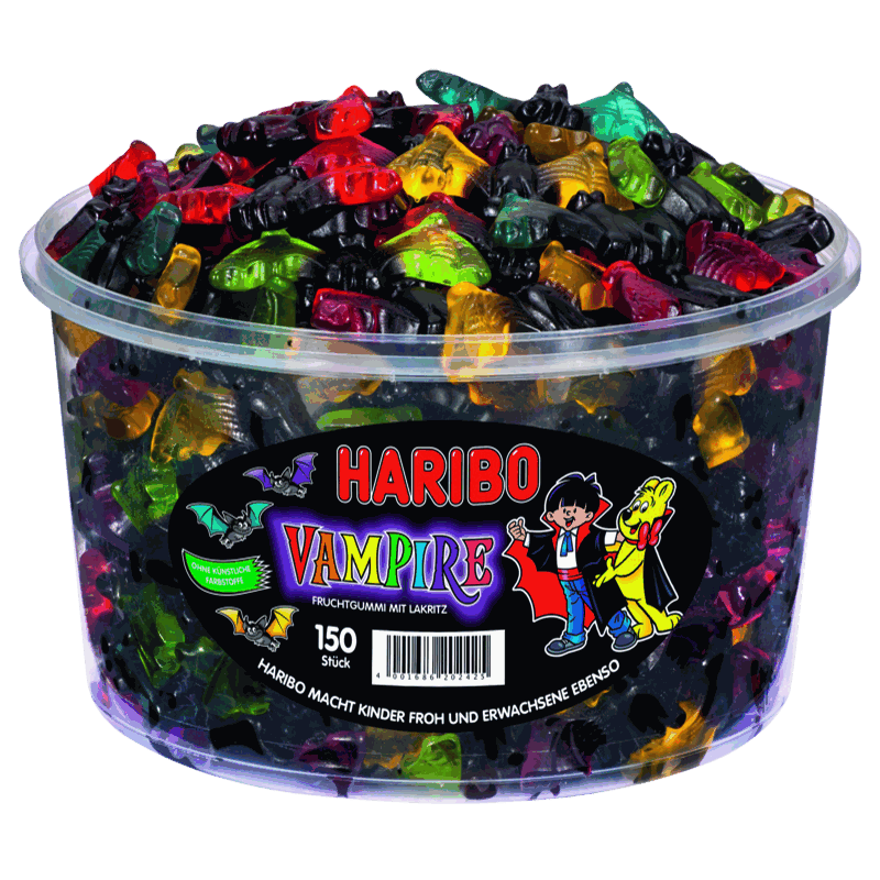 candytoys.ch Haribo  Vampire  150 Stück in der Dose