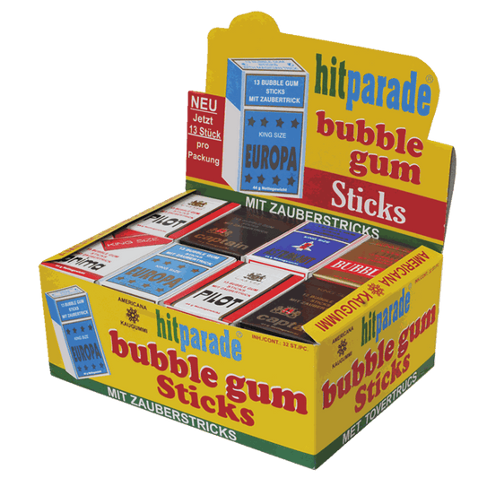 candytoys.ch Hitparade Bubblegum Sticks 32 Schachteln im Karton candytoys.ch Switzerland