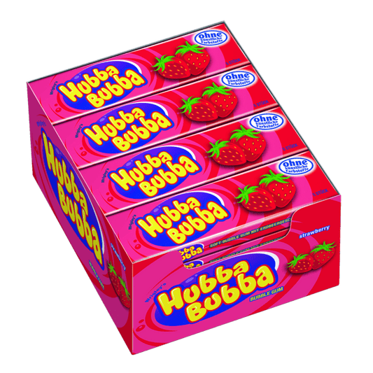candytoys.ch Hubba Bubba  Erdbeere  20×5 Streifen candytoys.ch Switzerland
