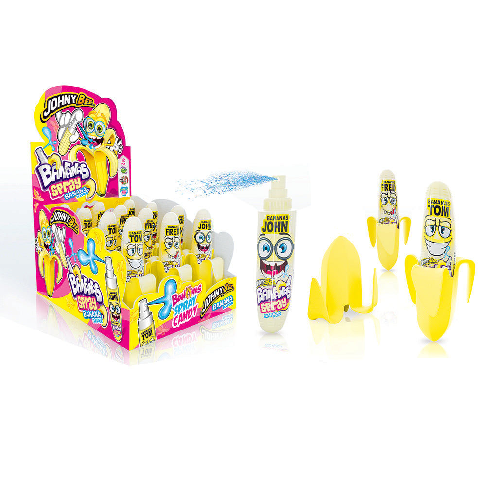 candytoys.ch Johny Bee Bananas Spray 12 Stück im Karton candytoys.ch Switzerland