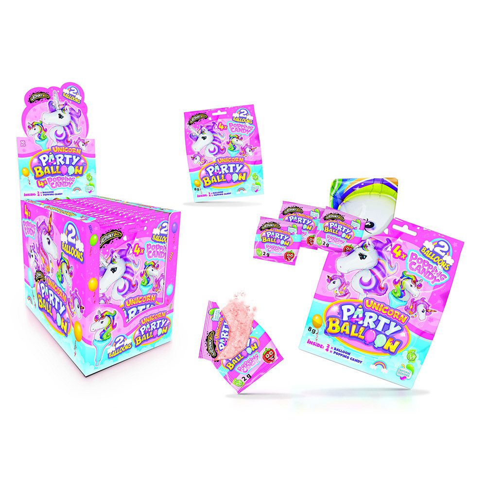 candytoys.ch Johny Bee Party Balloon Unicorn 16 Stück im Karton candytoys.ch Switzerland