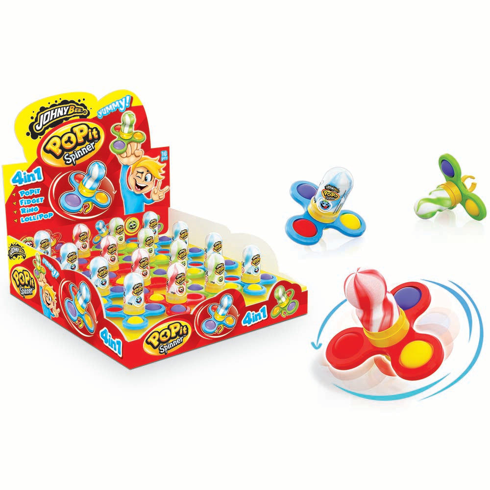 candytoys.ch Johny Bee POPit Spiner 16 Stück im Karton candytoys.ch Switzerland