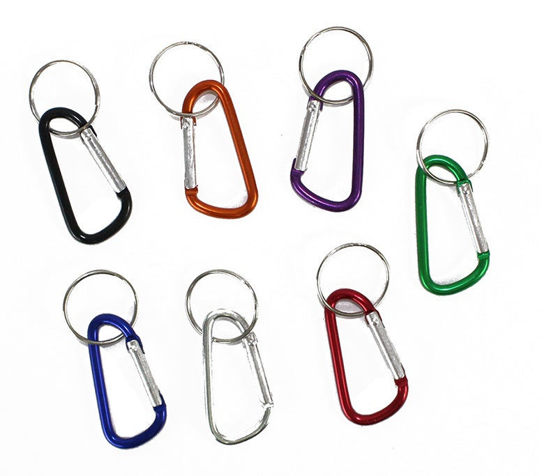 candytoys.ch Karabinerhaken 7-farbig sortiert mit Schlüsselring ca 6,5cm candytoys.ch Switzerland