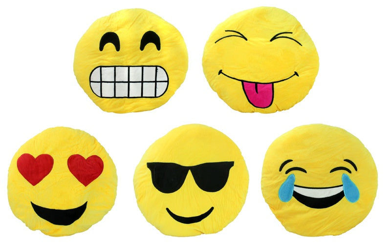 candytoys.ch Kissen Smilie Emoticon 5-fach sortiert ca 43 cm candytoys.ch Switzerland