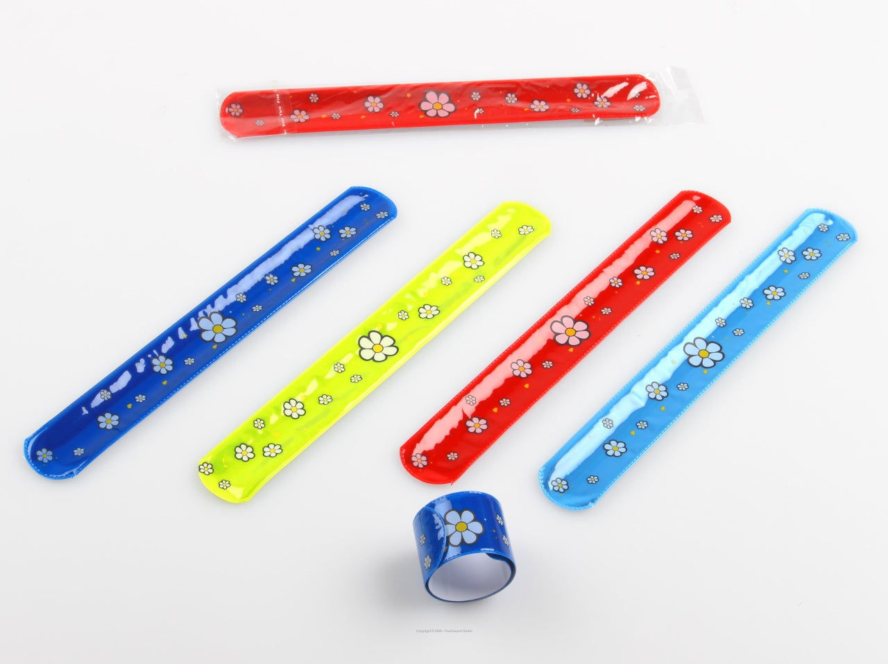 candytoys.ch Klatscharmband Schnapparmband 4 Farben sortiert Blümchendesign candytoys.ch Switzerland