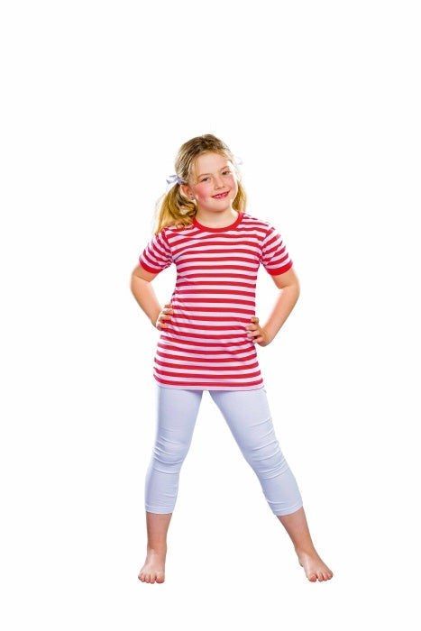 candytoys.ch Kurzarm-T-Shirt, rot/weiß gestreift Größe: 152 candytoys.ch Switzerland