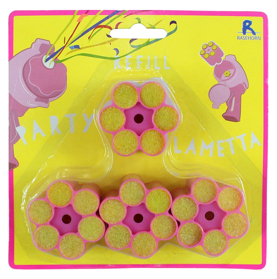 candytoys.ch Lametta Munition pink 4 Patronen à 6 Schuss auf Karte, 14,5x14,5cm candytoys.ch Switzerland