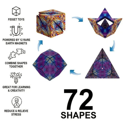candytoys.ch Magnetischer 3D-Zauberwürfel Shashibo - Geometrische Formen Vertikal