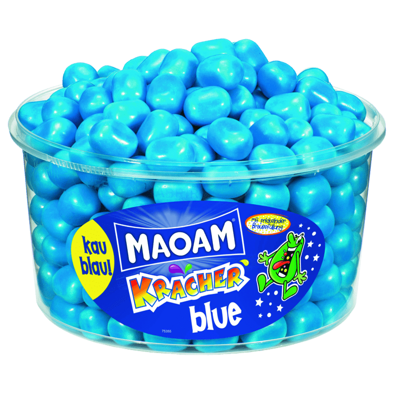 candytoys.ch Maoam  Kracher Blue  265 Stück in der Dose candytoys.ch Switzerland