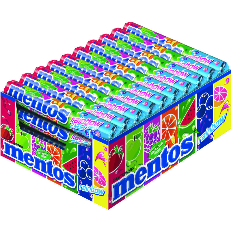 candytoys.ch Mentos  Rainbow  40 Stück im Karton candytoys.ch Switzerland