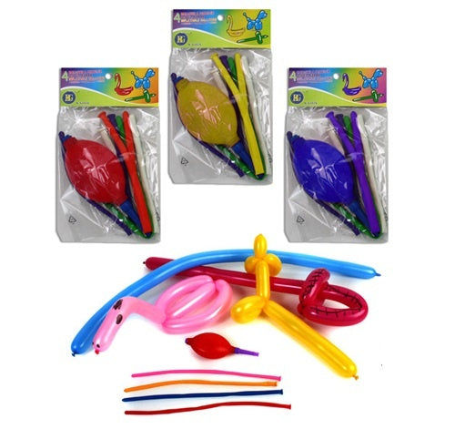 candytoys.ch Modellierballons - 4 Stück m Luftpumpe im Beutel ca 18x11cm candytoys.ch Switzerland